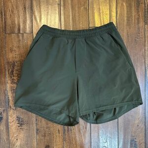 Lululemon Pace Breaker 5"  Linerless Shorts - Olive - Medium